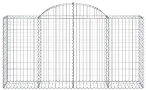 Cestos gabião arqueados 15 pcs 200x50x100/120 ferro galvanizado