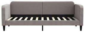 Sofá-cama com gavetão 80x200 cm tecido cinzento-acastanhado