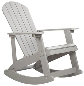 Cadeira de baloiço de jardim cinzenta clara ADIRONDACK Beliani