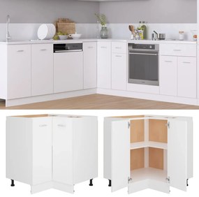 Armário inferior de canto “Lyon” 75,5x75,5x81,5cm branco