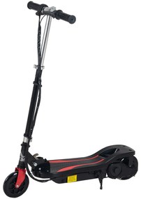 HOMCOM Trotinete Elétrico Dobrável Suporta até 50kg com Altura Ajustável Scooter Elétrica com Interruptor de Inicio e Freios 75x36x82-93cm Preto