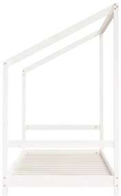 Estrutura de cama infantil 2x(90x190) cm pinho maciço branco