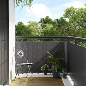 vidaXL Tela de varanda 1000x80 cm vime PE antracite