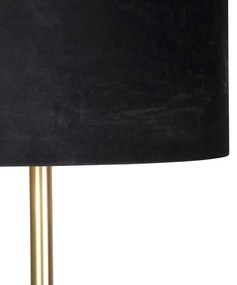 Candeeiro de pé clássico em latão com máscara preta 40 cm - Simplo Clássico / Antigo,Design