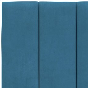 Almofadão de cabeceira 180 cm veludo azul