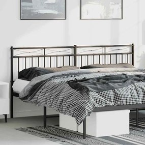 Cabeceira de cama 180 cm metal preto