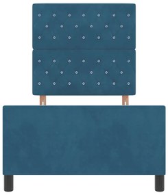 Cama vidaXL Azul Escuro 90x200 cm Veludo