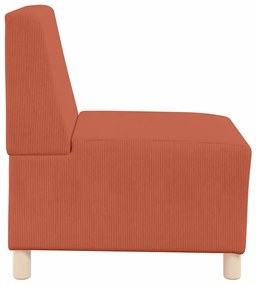 Poltrona 55 cm tecido corduroy laranja vermelho