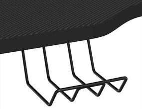 Secretária de gaming c/ pernas em forma de K 110x60x75 cm preto