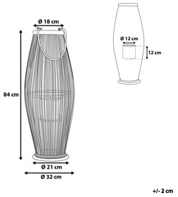 Lanterna decorativa preta 84 cm TAHITI Beliani