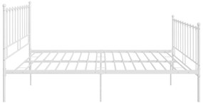 Estrutura de cama 200x200 cm metal branco
