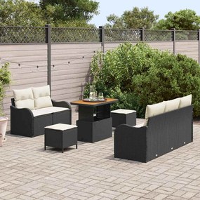Conjunto de Sofá para Jardim com 8 Peças e Almofadas - Polirattan Pret