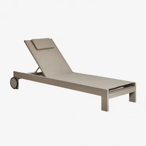 Pack De 2 Espreguiçadeiras Reclináveis Em Alumínio Com Almofada Akelia Moka Brown - Sklum