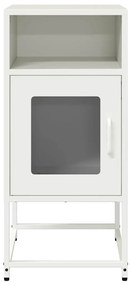 Mesa de cabeceira 36x39x78 cm aço laminado a frio branco