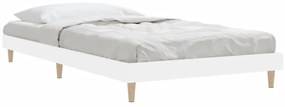 Estrutura de cama 90x200 cm derivados de madeira branco