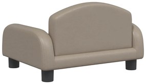Cama para cães 50x40x30 cm couro artificial cor cappuccino