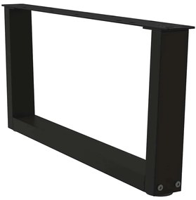 Pés para mesa de centro em V, 2 peças, preto, 70x(30-31,3) cm, aço