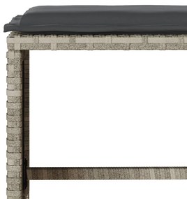 6 pcs conj. sofás jardim com almofadões vime PE cinzento-claro