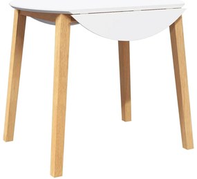 Mesa de jantar madeira seringueira maciça Natural