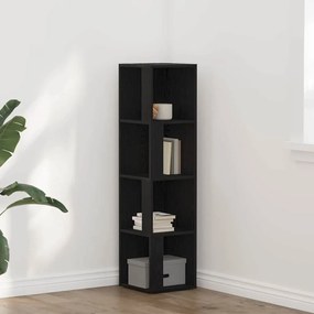 vidaXL Prateleiras de Canto Carvalho preto 33 x 33 x 132 cm