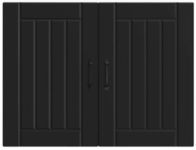 Armário de parede da cozinha Lucca derivados de madeira preto