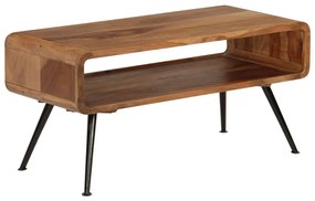 vidaXL Mesa de centro madeira de acácia maciça 95x40x45 cm