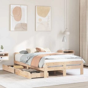 Cama sem colchão 120x190 cm madeira de pinho maciça