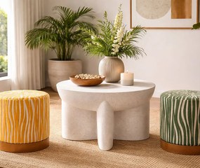 MESA DE APOIO Ø 63,8X42,5 CM CREME