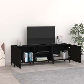Móvel de TV 150x30x50 cm madeira processada preto