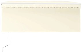 Toldo retrátil automático com estore 3x2,5 m cor creme