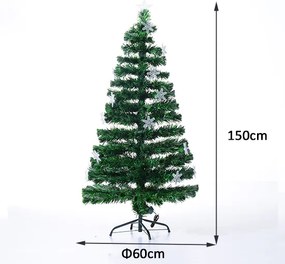 Árvore de Natal Verde Φ 60 x 150 cm + Luzes LED Árvore Artificial