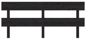 Cabeceira de cama 184x3x81 cm pinho maciço preto