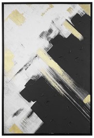 Quadro decorativo com moldura preta e branca 63 x 93 cm SORA Beliani