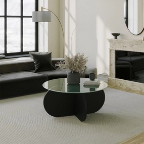Mesa de Café Bubble - Preta - 75x35x75 cm
