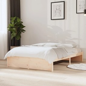 Estrutura de cama sem colchão 120x200 cm madeira maciça
