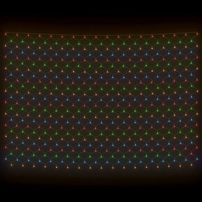 Rede luzes de natal 3x3 m 306 luzes LED int/ext colorido
