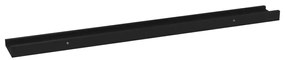 Prateleiras de parede 4 pcs 80x9x3 cm preto