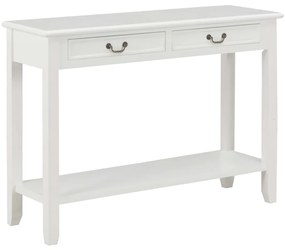 Mesa consola 110x35x80 cm madeira branco