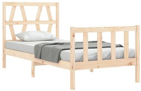 Cama sem colchão 90x200 cm madeira de pinho maciça