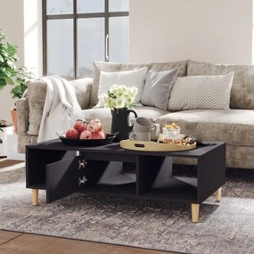 Mesa de centro 103,5x60x35 cm derivados de madeira cinza