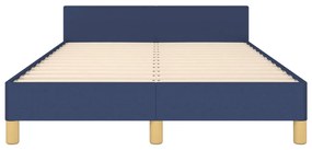 Estrutura de cama sem colchão 120x190 cm tecido azul