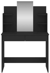Toucador com espelho 96x39x142 cm preto