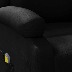 Poltrona de massagens couro artificial preto