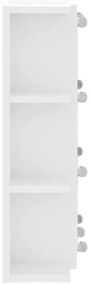 Armário espelhado com luzes LED 70x16,5x60 cm branco