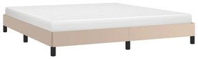 Estrutura de cama 160x200 cm couro artificial cappuccino