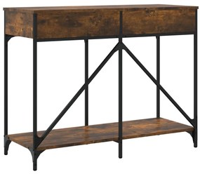 Mesa consola 100x39x78,5 cm derivados madeira carvalho fumado