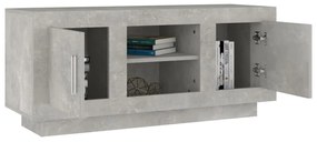 Móvel p/ TV 102x35x45 cm madeira processada cinzento cimento