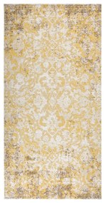 vidaXL Tapete de exterior tecelagem lisa 100x200 cm amarelo