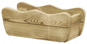 vidaXL Floreira de jardim 50x18x18 cm madeira de pinho impregnada