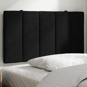 vidaXL Almofadão de cabeceira 90 cm veludo preto